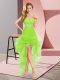 Lace Up Quinceanera Dama Dress Beading Sleeveless High Low