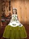 Fancy Tulle Sleeveless Floor Length Little Girls Pageant Gowns and Embroidery