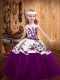 Trendy Straps Sleeveless Tulle Little Girls Pageant Gowns Embroidery Lace Up