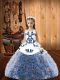 Charming Multi-color Ball Gowns Embroidery Child Pageant Dress Lace Up Fabric With Rolling Flowers Sleeveless Floor Length