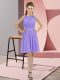 Custom Designed Chiffon Scoop Sleeveless Zipper Sequins Bridesmaid Dresses in Lavender