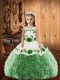 Multi-color Straps Neckline Embroidery and Ruffles Little Girls Pageant Dress Sleeveless Lace Up