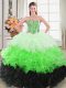 Glorious Floor Length Ball Gowns Sleeveless Multi-color Quinceanera Dress Lace Up