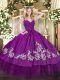 Artistic Sleeveless Backless Floor Length Beading and Lace and Appliques Ball Gown Prom Dress
