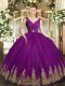 Sleeveless Backless Floor Length Beading and Appliques and Ruching Ball Gown Prom Dress