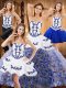 Multi-color Sleeveless With Train Embroidery Lace Up Vestidos de Quinceanera