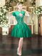 Admirable Dark Green Sweetheart Neckline Beading Evening Dress Sleeveless Lace Up