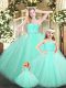 Custom Made Sleeveless Beading and Lace Lace Up Quinceanera Dress