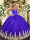 Popular Sleeveless Appliques Lace Up Quinceanera Dresses