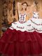 Amazing Wine Red Quinceanera Gown Strapless Sleeveless Sweep Train Lace Up