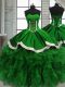 Fantastic Sleeveless Floor Length Beading and Ruffles Lace Up Sweet 16 Quinceanera Dress with