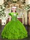 Floor Length Lace Up Pageant Dress for Womens for Party and Quinceanera with Beading and Ruffles