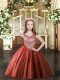 Wine Red Scoop Lace Up Beading Pageant Dress Womens Sleeveless