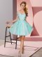 Mini Length Apple Green Dama Dress for Quinceanera Tulle Sleeveless Appliques