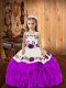 Most Popular Purple Sleeveless Organza Lace Up Pageant Dress Toddler for Sweet 16 and Quinceanera