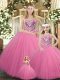 Sumptuous Sleeveless Beading Lace Up Quinceanera Dresses