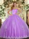 Designer Lavender Sweetheart Lace Up Beading and Appliques Sweet 16 Dress Sleeveless