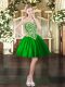 Tulle Sweetheart Sleeveless Lace Up Beading in Green