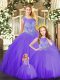 Sleeveless Lace Up Floor Length Beading Quinceanera Gown