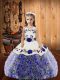 Ball Gowns Little Girls Pageant Dress Multi-color Straps Fabric With Rolling Flowers Sleeveless Floor Length Lace Up
