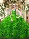 Ball Gowns Ball Gown Prom Dress Scoop Fabric With Rolling Flowers Sleeveless Floor Length Side Zipper