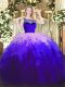 Best Selling Multi-color 15 Quinceanera Dress Sweet 16 and Quinceanera with Beading and Ruffles Scoop Sleeveless Zipper