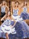 Custom Designed With Train Ball Gowns Sleeveless Multi-color Quinceanera Dresses Sweep Train Lace Up