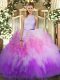 Floor Length Ball Gowns Sleeveless Multi-color Sweet 16 Quinceanera Dress Backless