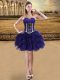 Ideal Purple Sweetheart Neckline Ruffles Prom Party Dress Sleeveless Lace Up