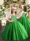 Sleeveless Lace Up Floor Length Beading and Appliques Little Girl Pageant Gowns