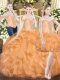 Off The Shoulder Sleeveless Organza Quinceanera Dress Ruffles Lace Up