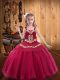 Red Sleeveless Embroidery Floor Length Pageant Dress Wholesale