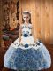 Straps Sleeveless Lace Up Pageant Gowns Multi-color Fabric With Rolling Flowers