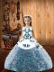 Floor Length Multi-color Little Girls Pageant Dress Wholesale Fabric With Rolling Flowers Sleeveless Embroidery