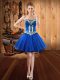 Artistic Sweetheart Sleeveless Organza Prom Dresses Embroidery Lace Up