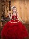 Floor Length Ball Gowns Sleeveless Wine Red Pageant Dress Lace Up