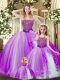 Romantic Multi-color Organza Lace Up Strapless Sleeveless Floor Length Sweet 16 Dress Beading and Ruffles