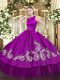 Colorful Sleeveless Embroidery Clasp Handle Quinceanera Dresses