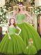 Sweetheart Sleeveless Tulle Quinceanera Gown Beading Lace Up