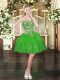 Ball Gowns Green Sweetheart Organza Sleeveless Mini Length Lace Up