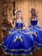 Cheap Sleeveless Beading and Embroidery Lace Up Pageant Gowns For Girls