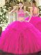 Pretty Sleeveless Beading and Ruffles Backless Quinceanera Gowns