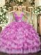 Floor Length Ball Gowns Sleeveless Lilac 15th Birthday Dress Zipper