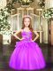 Top Selling Sleeveless Floor Length Beading Lace Up Custom Made Pageant Dress with Lilac