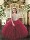 Sleeveless Beading and Ruffles Lace Up Winning Pageant Gowns
