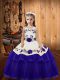 Purple Pageant Dress for Teens Sweet 16 with Embroidery and Ruffled Layers Straps Sleeveless Lace Up