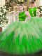 Trendy Sleeveless Floor Length Ruffles Clasp Handle Quinceanera Dress with Multi-color