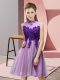 Cheap Knee Length Lilac Dama Dress Tulle Sleeveless Appliques