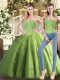 Inexpensive Floor Length Ball Gowns Sleeveless Olive Green Quinceanera Gown Lace Up