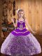 Multi-color Sleeveless Embroidery and Ruffles Floor Length Girls Pageant Dresses